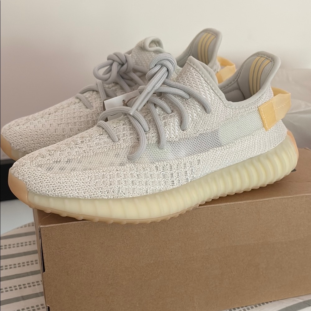 Yeezy Cream and Tan Sneakers